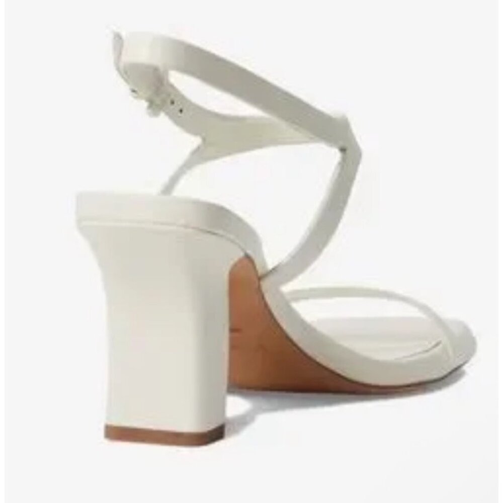 Vince Square Open Toe Luella Buckle Ankle Strap Size 8.5 NEW 3.25" Heel Marble C - Picture 11 of 11